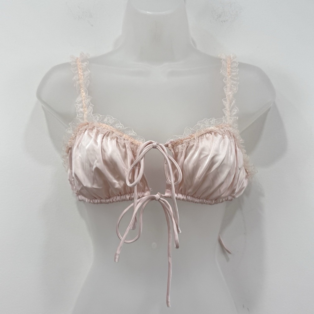 Kat The Label Lulu Bralette S NWT Ballerina Pink Coquette Romantic Kawaii Y2K